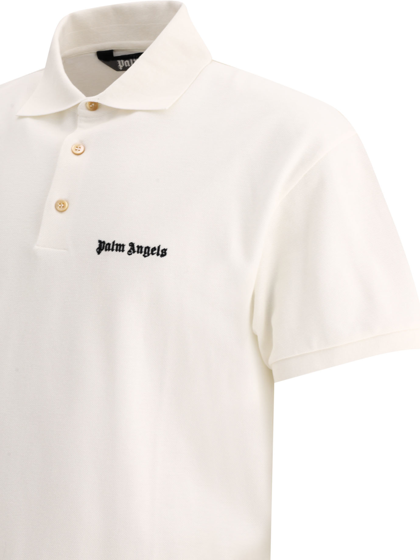 PALM ANGELS White Classic Logo polo shirt